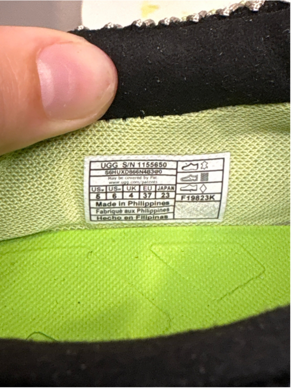 UGG Venture Daze Platform Slip-On Clogs Lime Green Suede Women’s US 6 - Picture 9 of 9